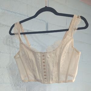 Victoria's Secret Cream Bustier Bra with Structured Support